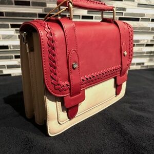 HANDBAG WITH TOP HANDLE & CROSS BODY STRAP - VEGAN - NEW